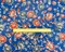 Blue-Red-Multi Poly Floral Printed Chiffon Woven Fabric By the Yard